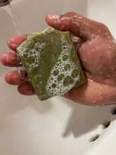 Load image into Gallery viewer, Acne relief: Aloe vera soap can help treat acne.

Skin texture: Aloe vera extract can help tone your skin, and cucumber seed oil help lock in moisture.

Skin redness and inflammation: Cucumber contains caffeic acid, which can help cool and reduce skin redness and inflammation.
